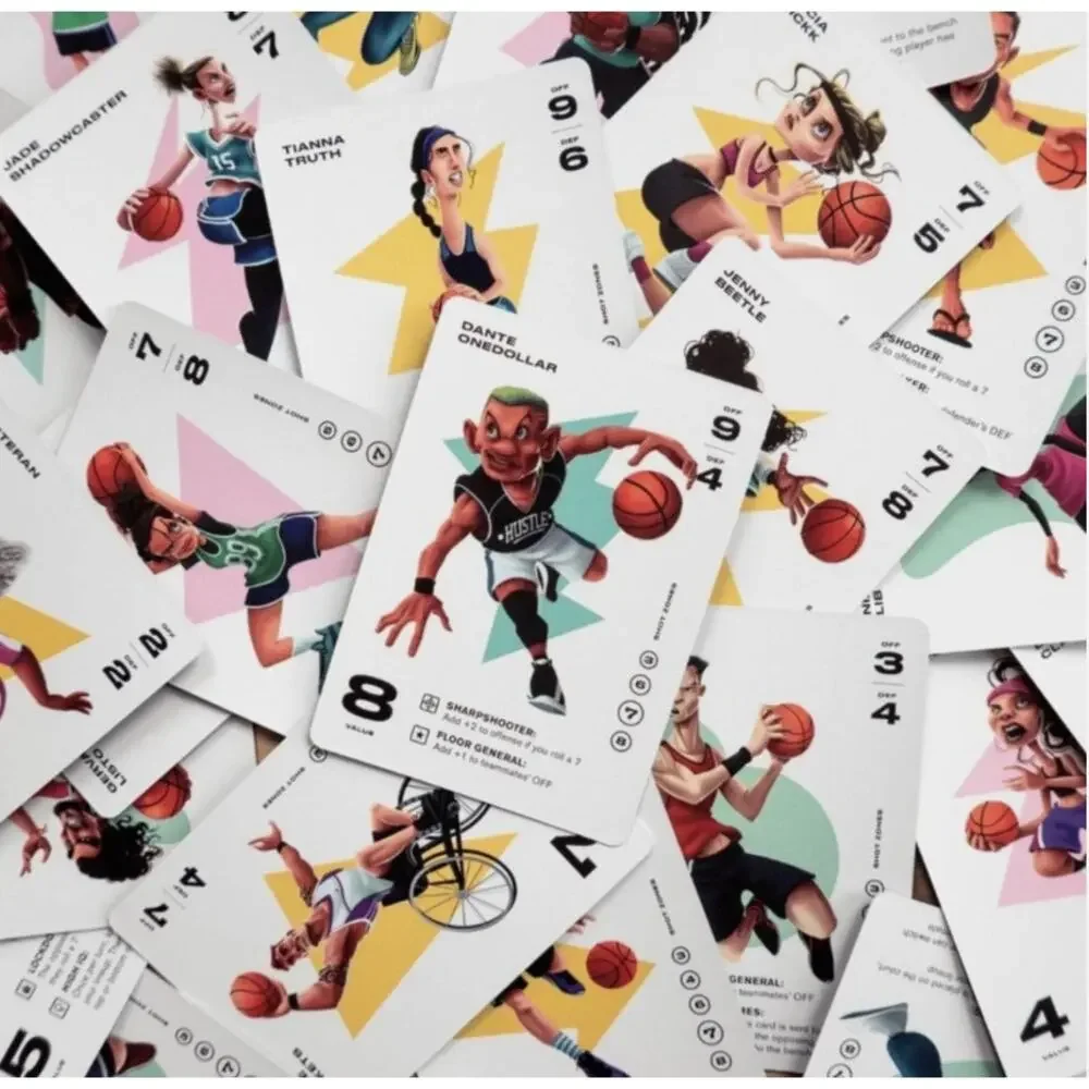 GameFlo PICKUP Basketball Card Game: Strategy & Math Focus, 2-6 Players